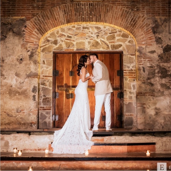 Lulus Love Everlasting White Lace Mermaid Maxi Wedding Dress Open Back Floral S - Picture 2 of 9